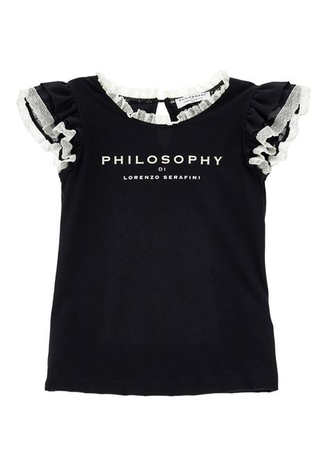 T- shirt con rifinitura in pizzo PHILOSOPHY KIDS | I1G600 72010050